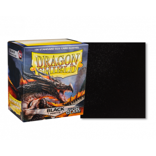 Dragon Shield Sleeves: Matte Black NON-GLARE 100ct