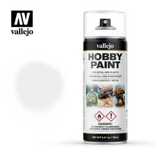 Vallejo Hobby Paint: White Primer 400ml