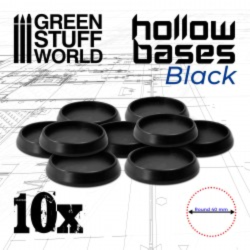 GSW - Hollow Plastic ROUND 40mm Bases