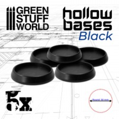 GSW - Hollow Plastic ROUND 50mm Bases (Pack of 5)