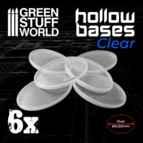 GSW- Hollow Round CLEAR 60x35mm Bases