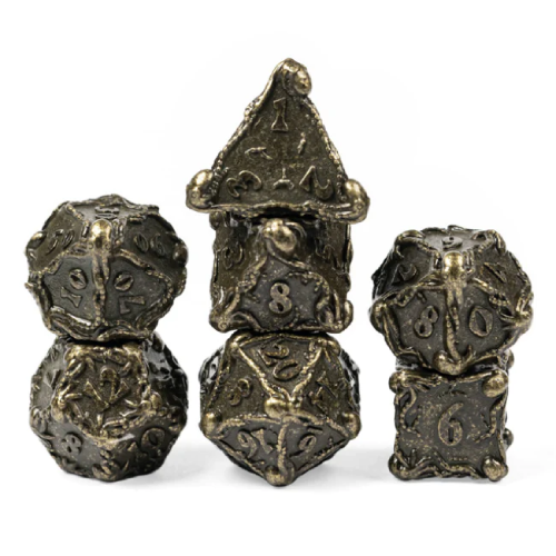 Kraken Jewels Bronze RPG Metal Dice Set
