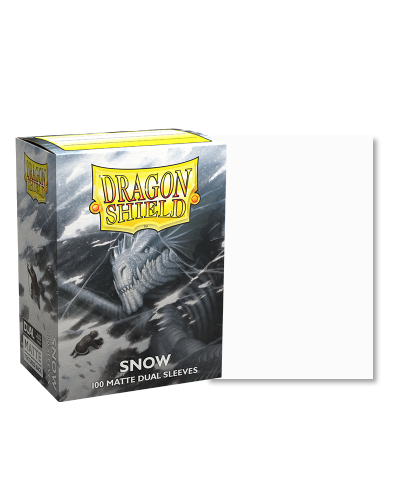 Dragon Shield Snow (White) Matte Dual Sleeves: 100 Pack