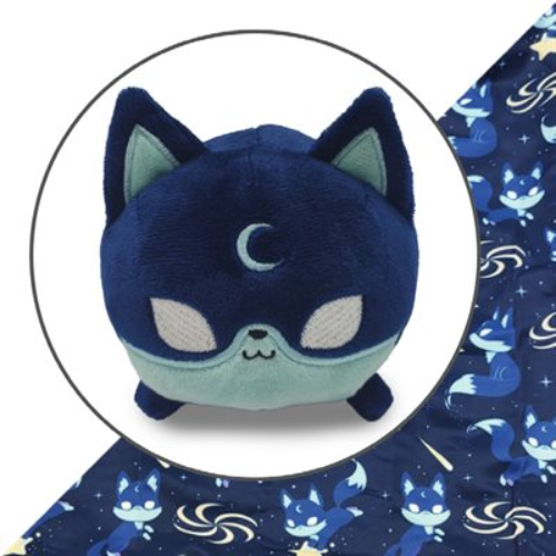 Teeturtle - Plushie Tote Bags: Dark Blue Moon Foxes
