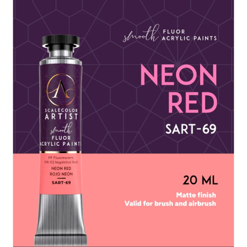 Neon Red Fluor Acrylic Tube