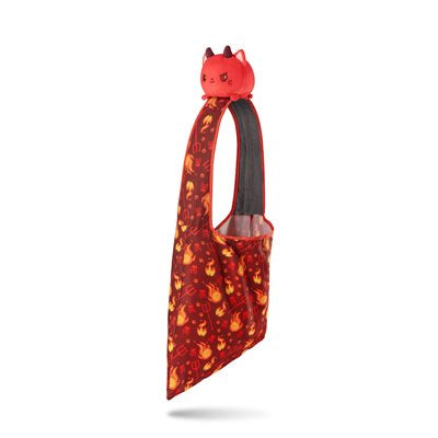 Teeturtle - Plushie Tote Bags: Red Devil Cat