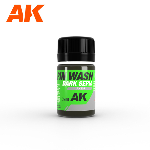 AK Interactive Pin Wash Dark Sepia