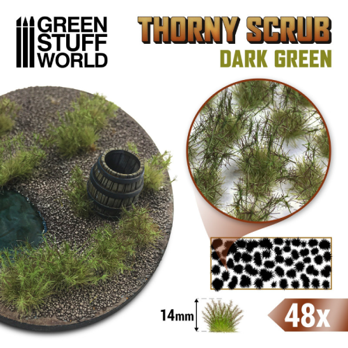 GSW - Thorny Scrub: Dark Green 14mm Tuft