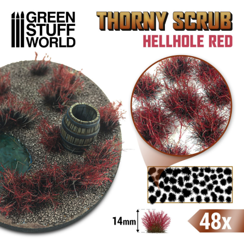 GSW - Thorny Scrub: Spiky Hellhole Red 14mm Tuft